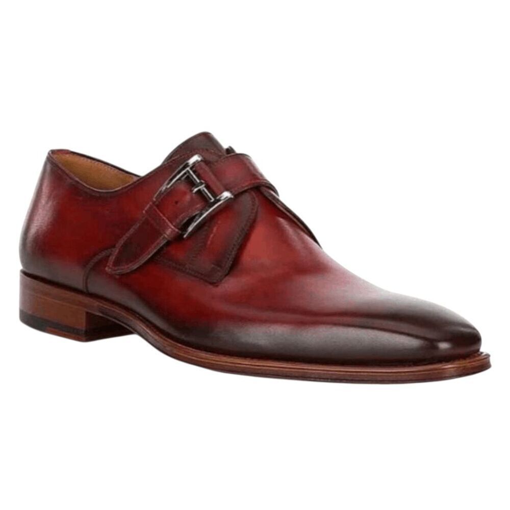 MAGNANNI Marco II Monk Strap Leather Oxford Size 11.5M